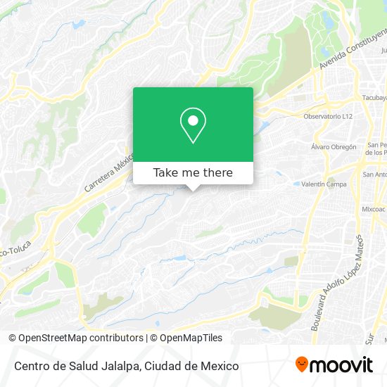 Mapa de Centro de Salud Jalalpa