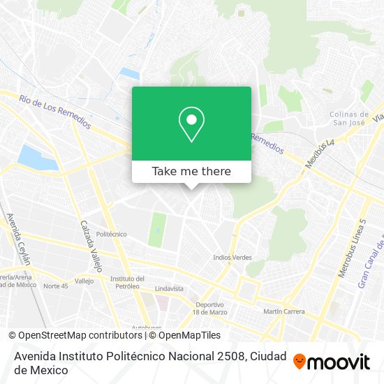 Avenida Instituto Politécnico Nacional 2508 map