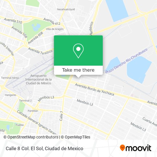 Calle 8 Col. El Sol map