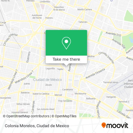 Colonia Morelos map