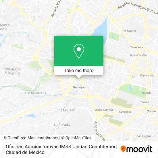 Mapa de Oficinas Administrativas IMSS Unidad Cuauhtemoc
