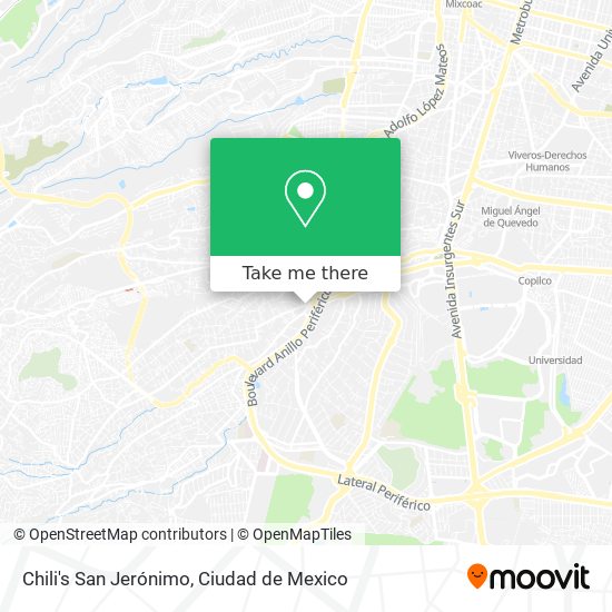 Mapa de Chili's San Jerónimo