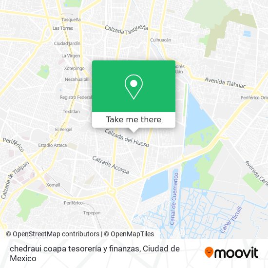 chedraui coapa tesorería y finanzas map