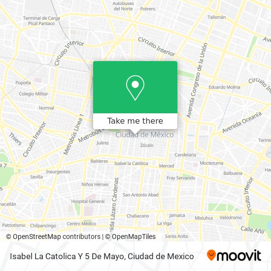 Isabel La Catolica Y 5 De Mayo map