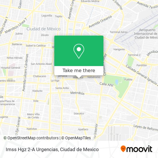 Imss Hgz 2-A Urgencias map