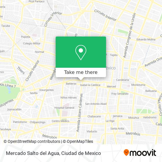 Mercado Salto del Agua map