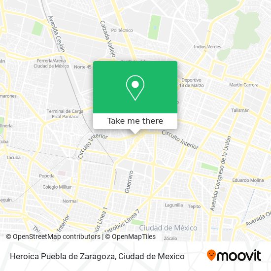 Heroica Puebla de Zaragoza map