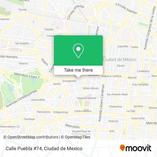 Calle Puebla #74 map