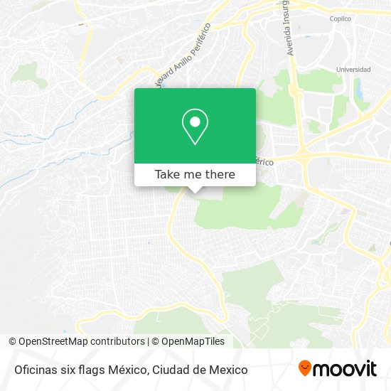 Oficinas six flags México map