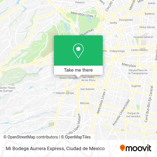 Mi Bodega Aurrera Express map