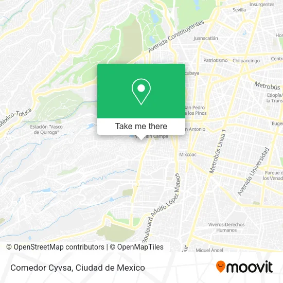Mapa de Comedor Cyvsa