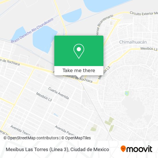 Mexibus Las Torres (Línea 3) map