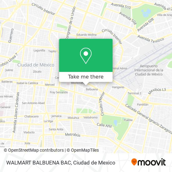 Mapa de WALMART BALBUENA BAC