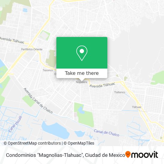 Condominios "Magnolias-Tlahuac" map