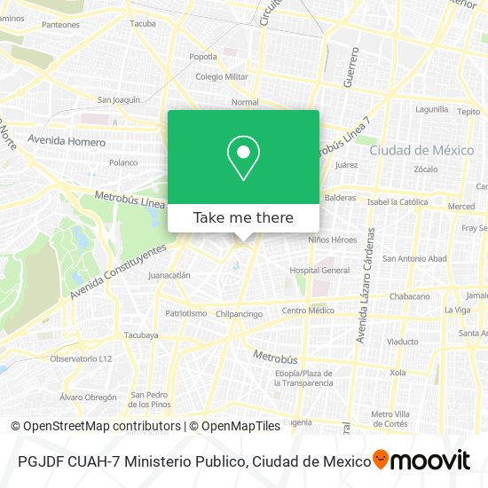 PGJDF CUAH-7 Ministerio Publico map