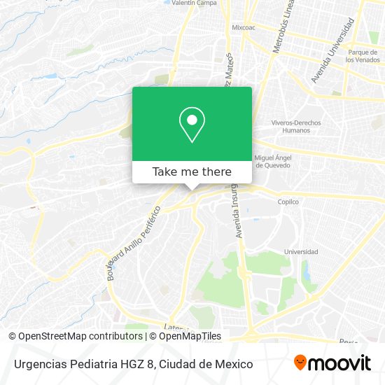 Urgencias Pediatria HGZ 8 map