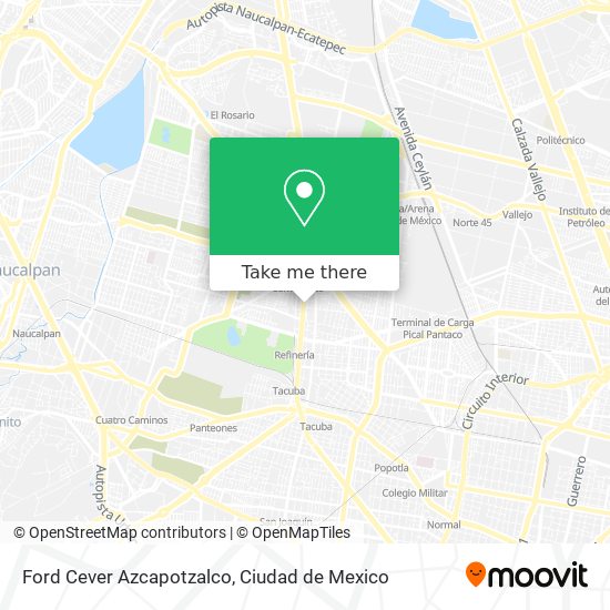 Ford Cever Azcapotzalco map