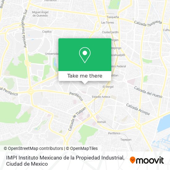 IMPI Instituto Mexicano de la Propiedad Industrial map