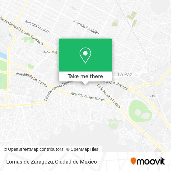 Lomas de Zaragoza map
