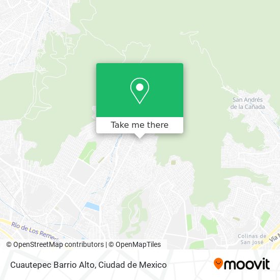 Cuautepec Barrio Alto map
