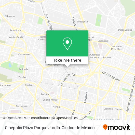 Cinépolis Plaza Parque Jardín map