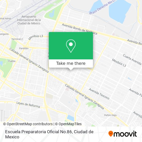 Mapa de Escuela Preparatoria Oficial No.86