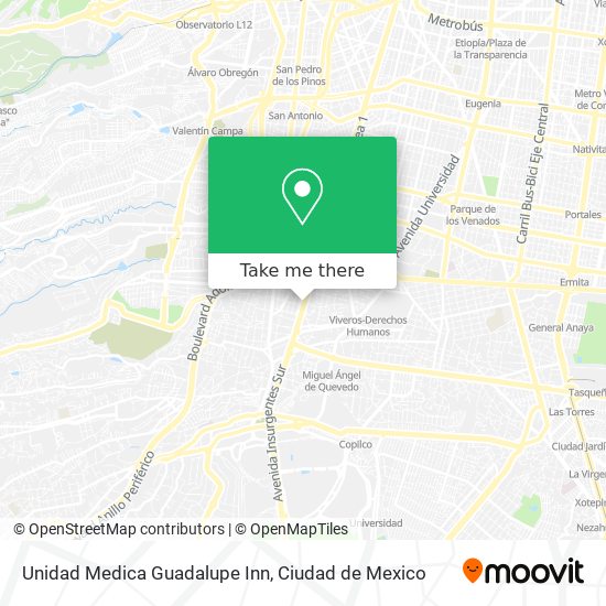Unidad Medica Guadalupe Inn map