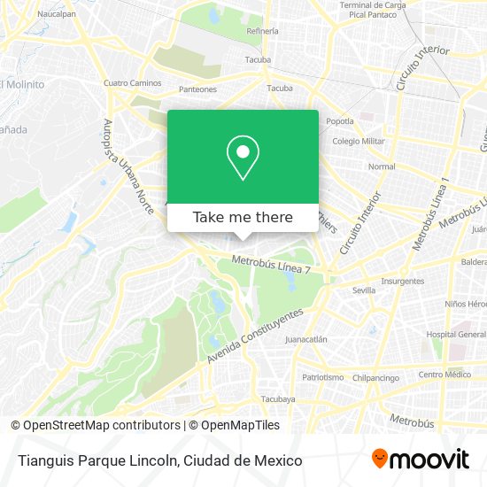 Tianguis Parque Lincoln map