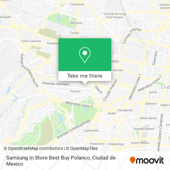 Samsung In Store Best Buy Polanco map