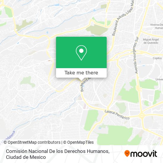 Comisión Nacional De los Derechos Humanos map