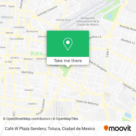 Mapa de Café W Plaza Sendero, Toluca