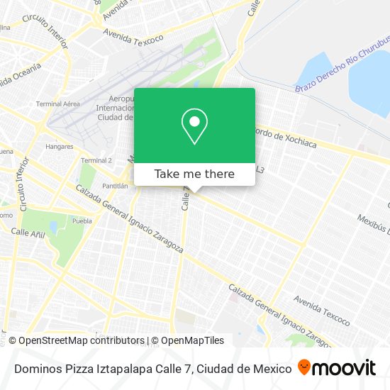 Mapa de Dominos Pizza Iztapalapa Calle 7