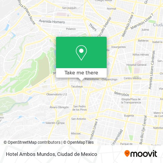 Mapa de Hotel Ambos Mundos