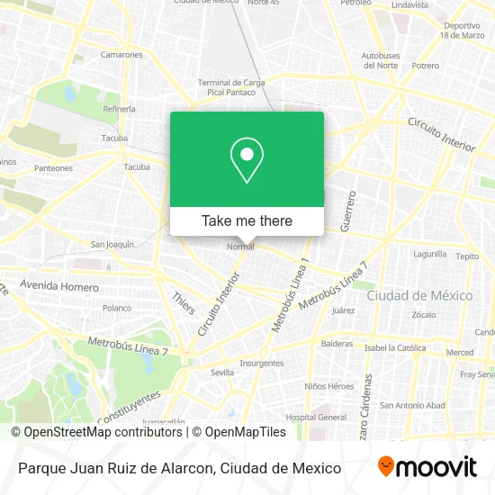 Parque Juan Ruiz de Alarcon map