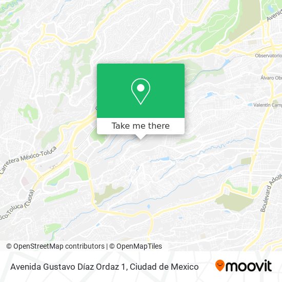 Avenida Gustavo Díaz Ordaz 1 map