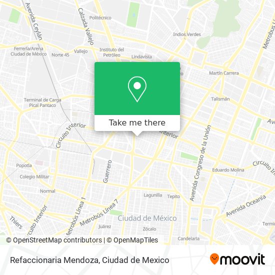 Refaccionaria Mendoza map