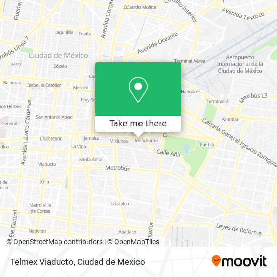 Telmex Viaducto map