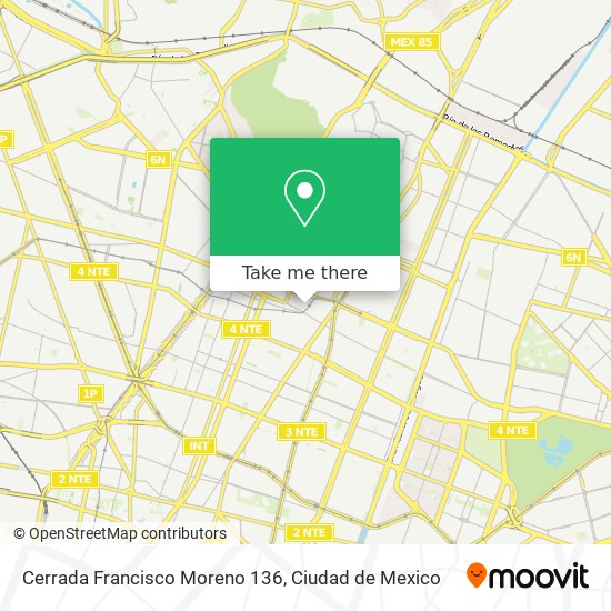 Cerrada Francisco Moreno 136 map