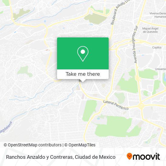 Ranchos Anzaldo y Contreras map