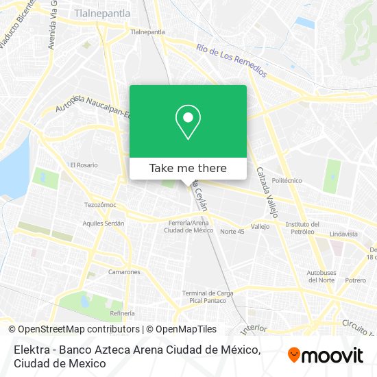 Elektra - Banco Azteca Arena Ciudad de México map