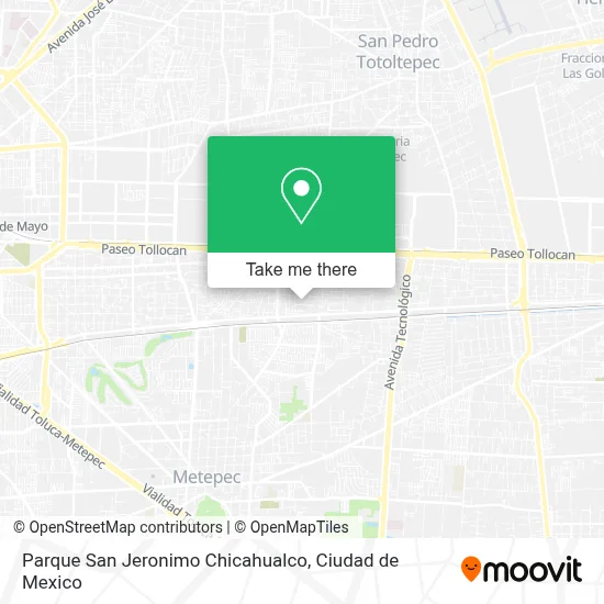 Parque San Jeronimo Chicahualco map