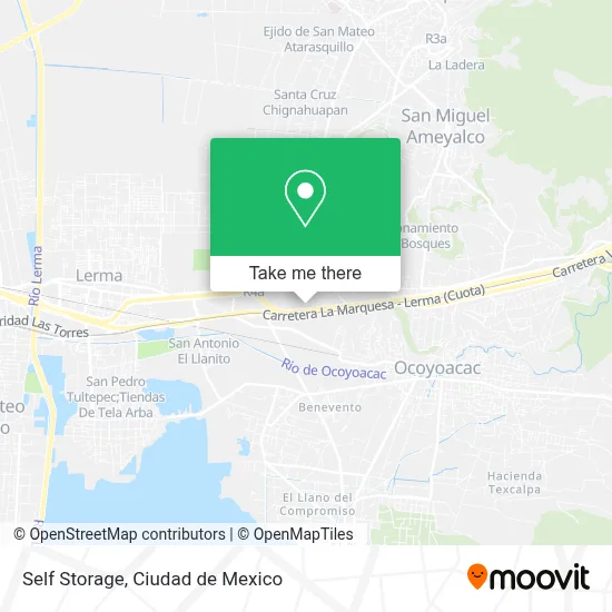 Self Storage map