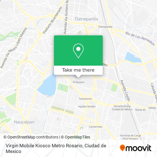 Virgin Mobile Kiosco Metro Rosario map