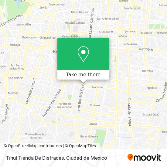 Tihuí Tienda De Disfraces map