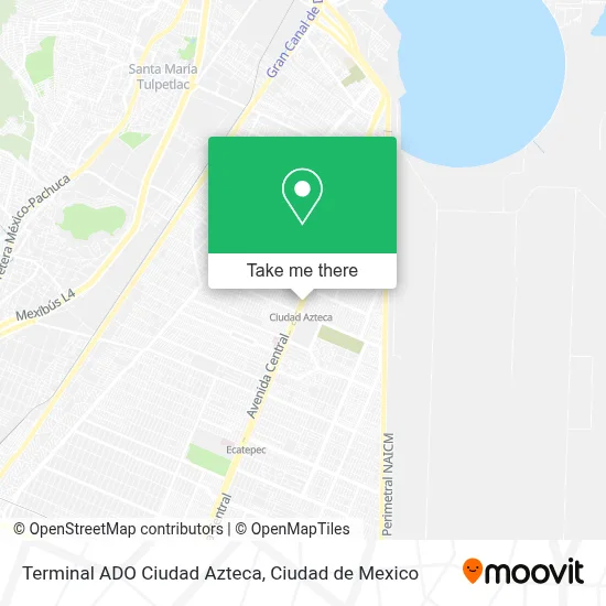 Terminal ADO Ciudad Azteca map