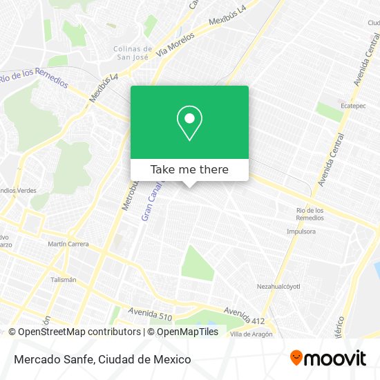 Mercado Sanfe map