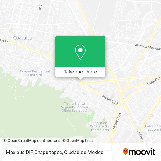 Mexibus DIF Chapultepec map