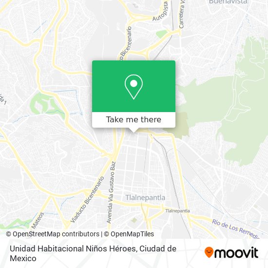 Mapa de Unidad Habitacional Niños Héroes