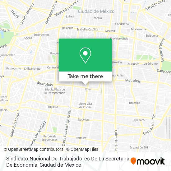 Sindicato Nacional De Trabajadores De La Secretaría De Economía map