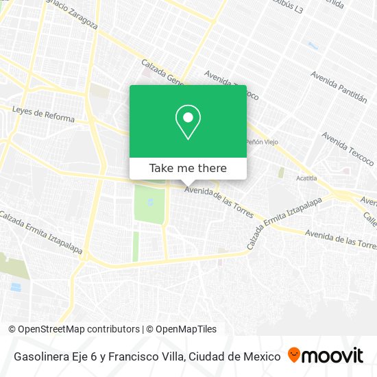 Gasolinera Eje 6 y Francisco Villa map